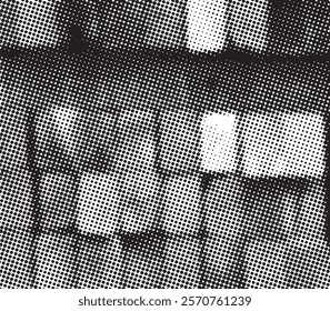 Abstract halftone black and white background