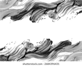Fundo preto e branco de meio-tom abstrato