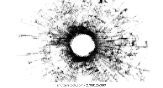 Meio-Tom Abstrato Fundo Preto e Branco. meio-tom de rachadura espelho