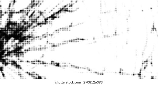 Abstract Halftone Black And White Background. mirror crack halftone