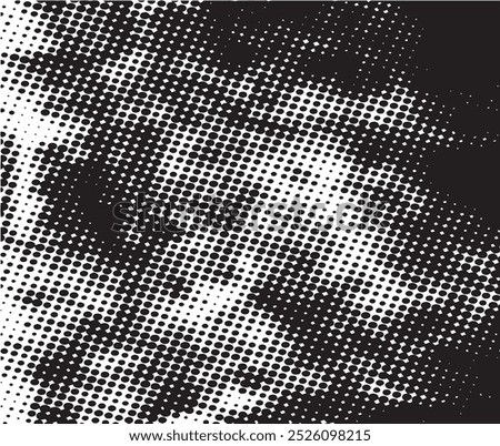 Abstract halftone black and white background