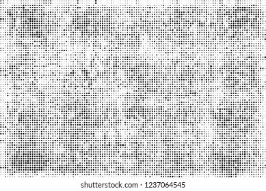 Abstract halftone black and white. Chaotic pattern of dots. Monochrome vector background