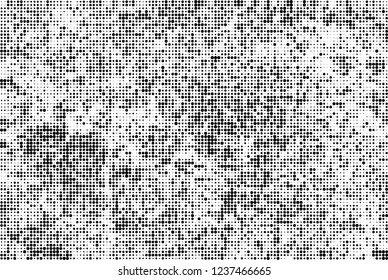 Abstract halftone black and white. Chaotic pattern of dots. Monochrome vector background