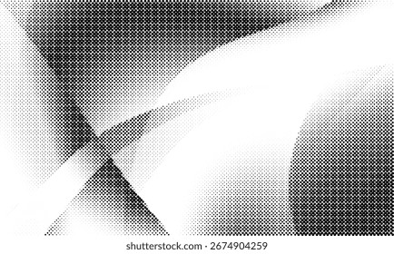Medio tono Abstractas con degradado en blanco y negro. textura grunge para efecto de mezcla, multiplicación y superposición, fondo texturizado de papel, Ilustración vectorial