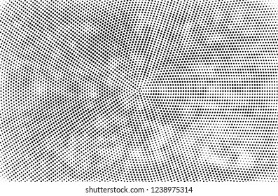 Abstract halftone black and white. A monochrome background of a chaotic pattern. Fantastic texture for printing on business cards, posters, labels