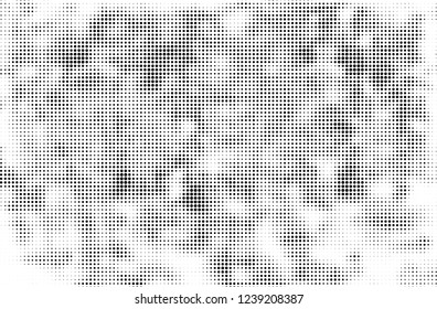 Abstract halftone black and white. A monochrome background of a chaotic pattern. Fantastic texture for printing on business cards, posters, labels