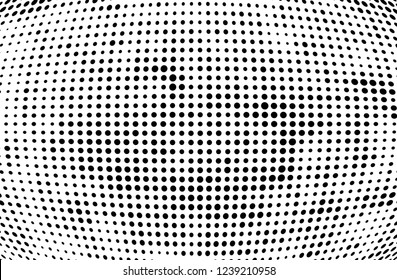 Abstract halftone black and white. A monochrome background of a chaotic pattern. Fantastic texture for printing on business cards, posters, labels