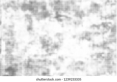 Abstract halftone black and white. A monochrome background of a chaotic pattern. Fantastic texture for printing on business cards, posters, labels