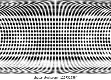 Abstract halftone black and white. A monochrome background of a chaotic pattern. Fantastic texture for printing on business cards, posters, labels