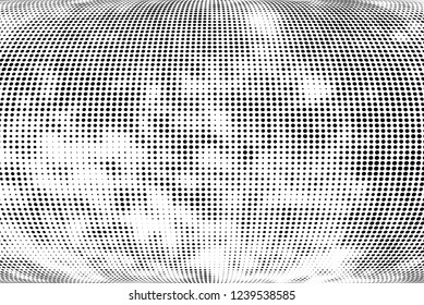 Abstract halftone black and white. A monochrome background of a chaotic pattern. Fantastic texture for printing on business cards, posters, labels