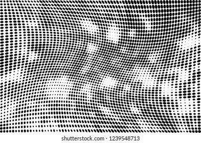 Abstract halftone black and white. A monochrome background of a chaotic pattern. Fantastic texture for printing on business cards, posters, labels