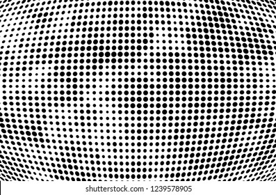 Abstract halftone black and white. A monochrome background of a chaotic pattern. Fantastic texture for printing on business cards, posters, labels