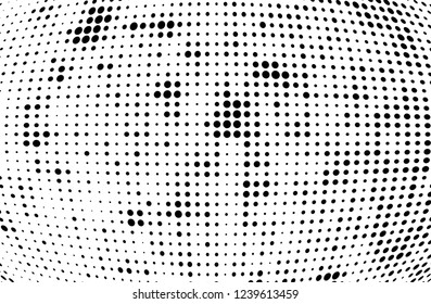 Abstract halftone black and white. A monochrome background of a chaotic pattern. Fantastic texture for printing on business cards, posters, labels