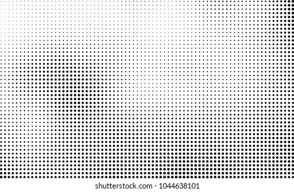 Abstract halftone black and white. The pattern of dots of ink gradient