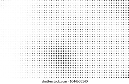 Abstract halftone black and white. The pattern of dots of ink gradient