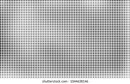 Abstract halftone black and white. The pattern of dots of ink gradient