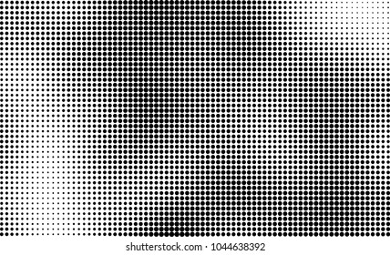 Abstract halftone black and white. The pattern of dots of ink gradient