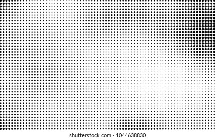 Abstract halftone black and white. The pattern of dots of ink gradient