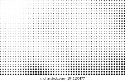 Abstract halftone black and white. The pattern of dots of ink gradient