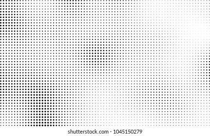 Abstract halftone black and white. The pattern of dots of ink gradient