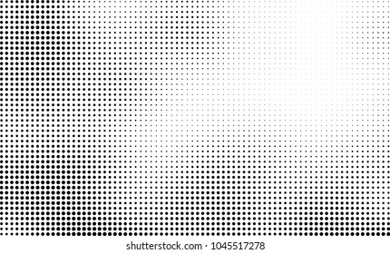 Abstract halftone black and white. The pattern of dots of ink gradient