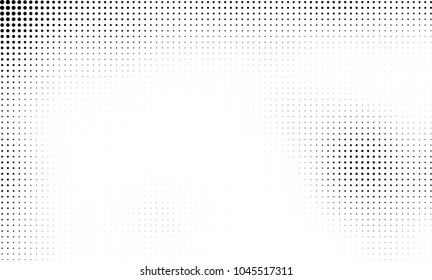 Abstract halftone black and white. The pattern of dots of ink gradient