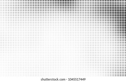 Abstract halftone black and white. The pattern of dots of ink gradient