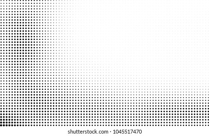 Abstract halftone black and white. The pattern of dots of ink gradient