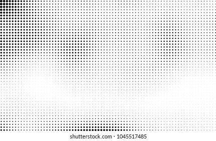 Abstract halftone black and white. The pattern of dots of ink gradient