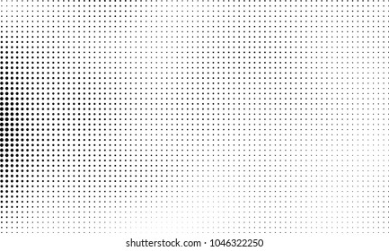 Abstract halftone black and white. The pattern of dots of ink gradient