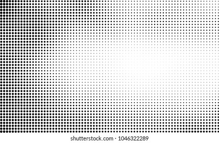 Abstract halftone black and white. The pattern of dots of ink gradient