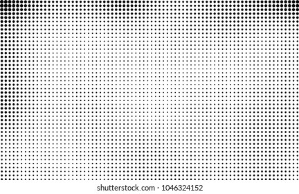 Abstract halftone black and white. The pattern of dots of ink gradient