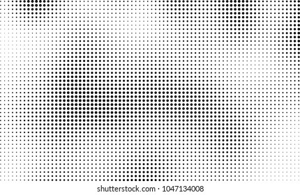 Abstract halftone black and white. The pattern of dots of ink gradient
