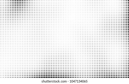 Abstract halftone black and white. The pattern of dots of ink gradient