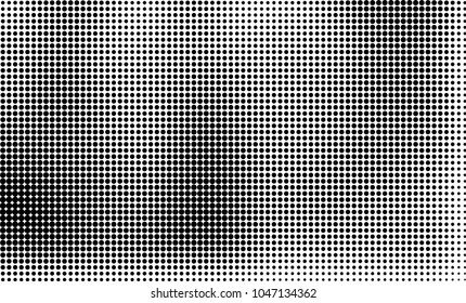 Abstract halftone black and white. The pattern of dots of ink gradient