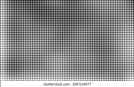Abstract halftone black and white. The pattern of dots of ink gradient