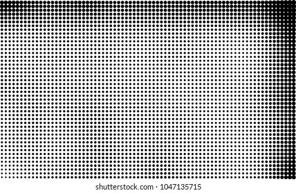 Abstract halftone black and white. The pattern of dots of ink gradient