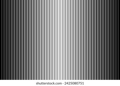Fondo texturizado de rayas blancas y negras de semitono abstracto. Textura de líneas rectas paralelas. Arte vectorial.