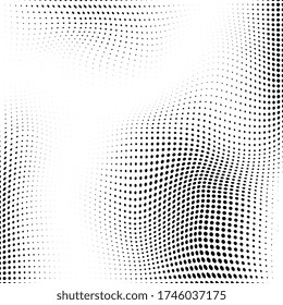 Abstract halftone black and white vector background. Grunge effect dotted pattern. Vector graphic for web business designs.