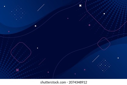 Abstract Halftone blue Background Shapes