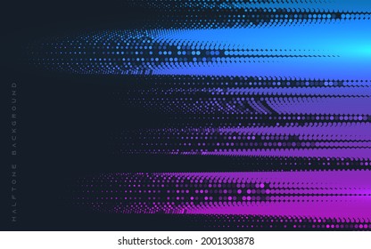 Abstract halftone blue and purple gradient background