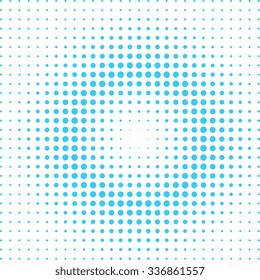 Abstract halftone blue and white vector background