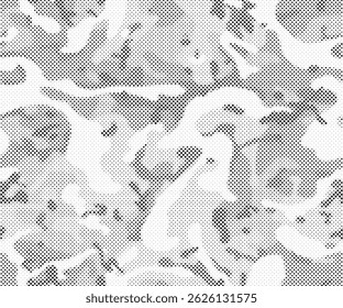 Abstract halftone camouflage background. Military camouflage texture. Dotted vector background.