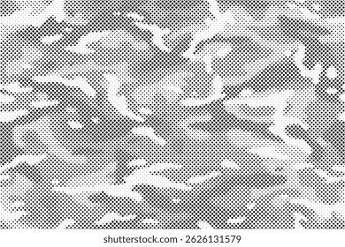 Abstract halftone camouflage background. Military camouflage texture. Dotted vector background.