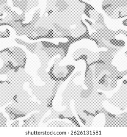 Abstract halftone camouflage background. Military camouflage texture. Dotted vector background.