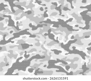Abstract halftone camouflage background. Military camouflage texture. Dotted vector background.