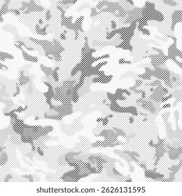 Abstract halftone camouflage background. Military camouflage texture. Dotted vector background.
