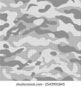 Abstrakter Halbton, Camouflage-Hintergrund, Vektorgrafik, modernes klassisches Stoffmuster