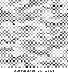 Fundo de camuflagem de meio-tom abstrato, ilustração vetorial, padrão têxtil clássico moderno	