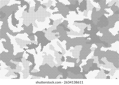 Abstract halftone camouflage background, vector illustration, modern classic textile pattern	